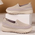 thumbnail image 5 of IEMIEMIEM Women Mesh Orthopedic Shoes Slip On Comfort Knit Non Slip Loafer Breathable Wide Width Walking Shoes Beige 8 Wide, 5 of 5