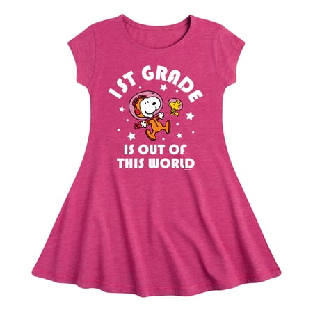 

Peanuts - 1st Grade Just Got Cooler - Toddler And Youth Girls Fit And Flare Dress