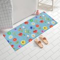 thumbnail image 2 of Pioneer Flower Floral Print Pattern Bathroom Rugs Mat, Non Slip Microfiber Bathroom Rug with Rubber Backing, Soft Mats for Bathroom Floor Tub Shower, 24"x60", 2 of 5