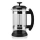 thumbnail image 1 of Cafetera de cristal Xavax (prensa francesa para 1 litro/1000ml, cafetera con filtro de acero inoxidable para café o té, tetera apta para lavavajillas) negra Vhermosa LN-1973, 1 of 6