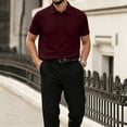 thumbnail image 3 of Capri Polo Shirts Men Ultra Comfortable Polo Shirt Textured Breathable Refreshing Casual Polo Shirts，3XL, 3 of 7