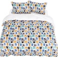 thumbnail image 1 of Unique Bargains Brushed Microfiber 5 Piece Kids Duvet Cover Bed Set Cartoon Pattern, 1 of 9