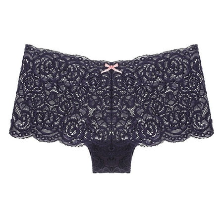 

GWAABD Women Underpants Print Women Lace Briefs Low Waist Breathable Lace Panties