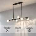 thumbnail image 3 of Lampara de techo estilo industrial Lámpara colgante barra molecular ilios innova 6 luces, 3 of 9