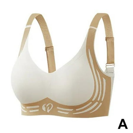 Super Gather Bra| Wireless Push-Up Bra  Comfortable Gather Bra Lift Bra Women D2Y9