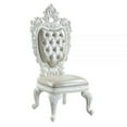 thumbnail image 2 of Acme Furniture Vanaheim Side Chair (Set-2) Beige Synthetic Leather & Antique White, 2 of 4