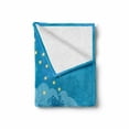 thumbnail image 2 of Fantasy Soft Flannel Fleece Throw Blanket, Fairy Tale Princess Castle with Female Pixie Sitting on Crescent Moon Dream, Cozy Plush for Indoor and Outdoor Use, 60" x 80", White Blue, by Ambesonne, 2 of 6