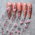 thumbnail image 4 of 5D Embossed Nail Art Stickers, 3D Floral Self-Adhesive Nail Decals, DIY Spring Nail Decoration for Women, 4 of 9