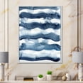 thumbnail image 2 of Designart 'Abstract Blue Classic Waves' Modern Framed Canvas Wall Art Print, 2 of 5