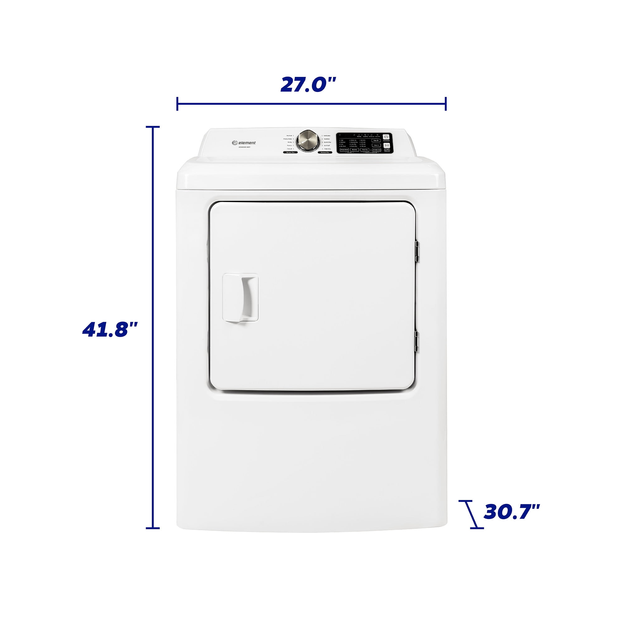 Element Electronics 7.0 cu. ft. Front Load Electric Dryer - White (ETD7027ECW)
