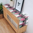 thumbnail image 4 of Table Runner Abstract Gray Pink City Table Decoration for Kitchen Dinning Oil Painting Table Decoration for Indoor Outdoor Party Wedding Decor 13x72inch, 4 of 7