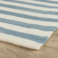 thumbnail image 5 of Home Conservatory Ladder Stripe Blue/Ivory Handwoven Wool Rug 2.5' x 8' - Blue/Ivory, 5 of 6