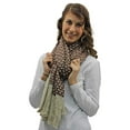 thumbnail image 3 of Black & White Knit Oversize Oblong Unisex Winter Scarf, 3 of 6