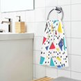 thumbnail image 3 of Yayeee 100% Cotton Hand Towels for Bathroom 16" x 28" Kitchen Towel, Colorful Triangles, 3 of 7