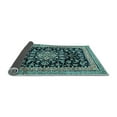 thumbnail image 2 of Ahgly Company Indoor Square Medallion Light Blue Traditional Area Rugs, 8' Square, 2 of 4