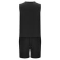 thumbnail image 6 of SOOMLON Womens Summer Sets Sexy 2 Piece Outfits Party Club Night 2PC Round Neck Solid Sleeveless Blouse + Loose Cotton Linen Pocket Pants Short Sets Black L, 6 of 6