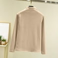 thumbnail image 4 of MeetoTime Chandails à Col Montant pour Femmes Automne Confortables Couleur Unie Manches Longues, 4 of 6