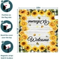 thumbnail image 6 of Summer Sunflower Welcome Mailbox Cover Butterfly Flower Buffalo Check Plaid Magnetic Mail Cover Letter Wraps Post Box Decorations for Garden Yard Home Patio Decor Standard Size 21x18 Inch, 6 of 6
