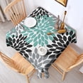 thumbnail image 2 of Simple Petal Shaped Geometric Floral Pattern Square Tablecloth,Waterproof Square Table Cover,Wipeable Spillproof Washable Table Cover for Home Kitchen Party Decor 42"X42"(107x107cm), 2 of 6