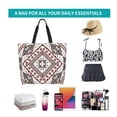 thumbnail image 7 of Kabyle Pottery Berber Motifs Canvas Shopping Bags Portable Large Capacity Groceries Morocco Africa Geometric Tote Shopper Bags, 7 of 7