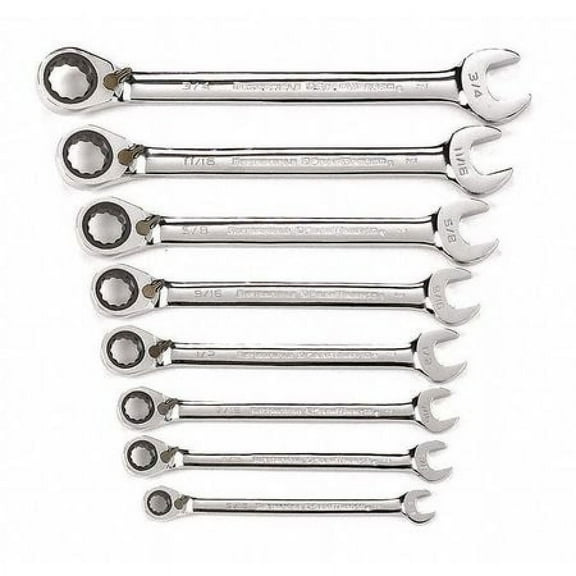 Wrench Set Reversible 8 Piece SAE