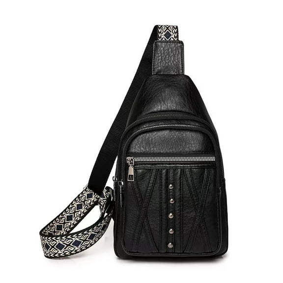 Sling Bag for Women Crossbody, Leather Cross Body Fanny Packs for Women, Trendy Chest Bag for Travel and Daily Use