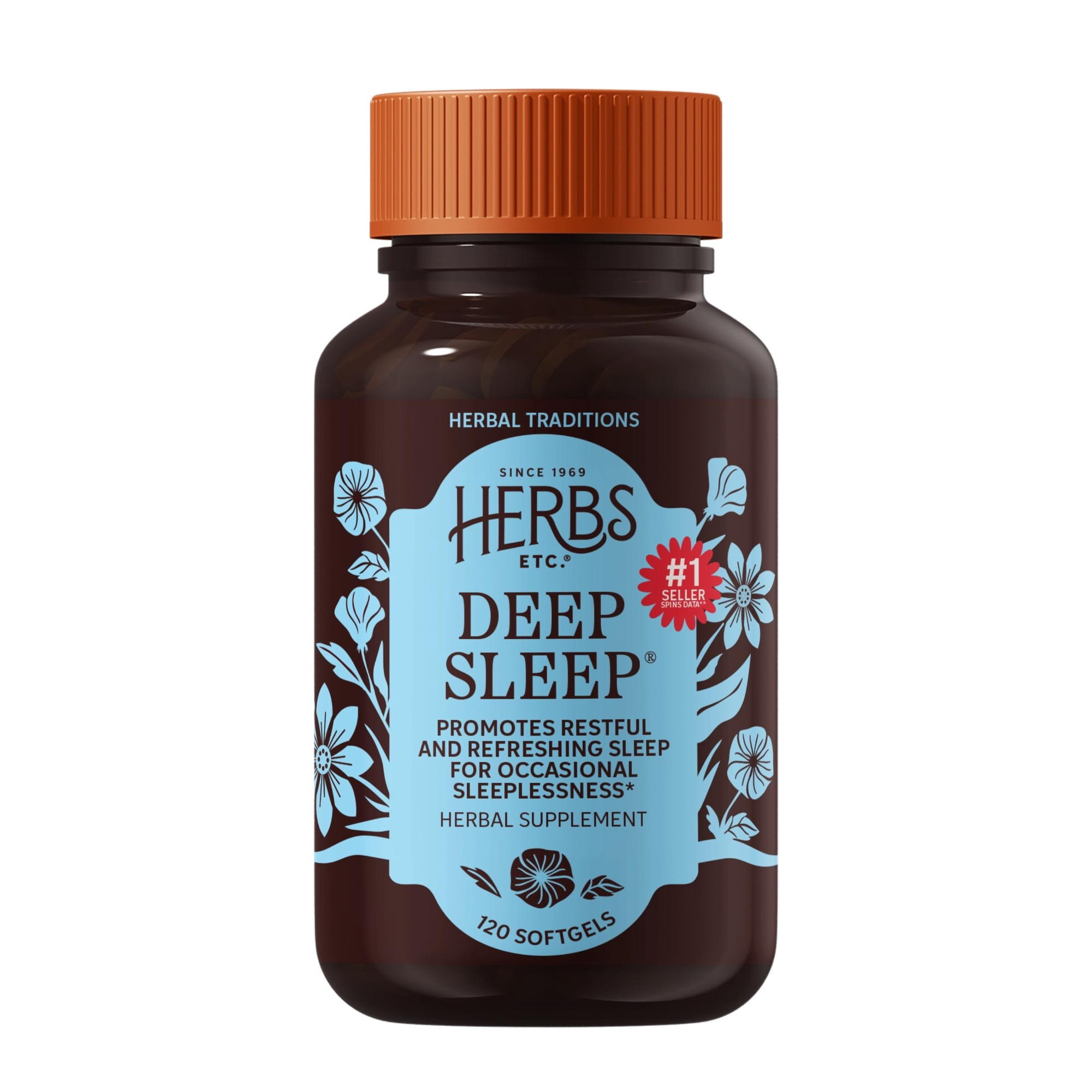 Herbs, Etc. Deep Sleep Softgels, Melatonin-Free, Gluten-Free, 120 Count (120 Servings)