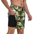 thumbnail image 2 of Balery Sunflowers And Butterflies Mens Swim Trunks Swim Shorts for Men Quick Dry Inseam Beach Shorts with Compression Liner Pocket-3X-Large, 2 of 9