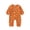 Orange B, variant on Newborn Baby Boy Girl Halloween Outfits Pumpkin Ghost Print Long Sleeve Romper One Piece Cotton Waffle Jumpsuit 0-18M