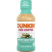 Dunkin' Merry Mint Bark Iced Coffee, 12 Pack, 13.7 oz Bottles