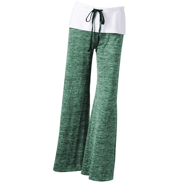 Pantalones de talla grande para mujer, para Yoga, salón, deportes, pierna ancha, ajuste informal S Zulema Pantalones anchos de la pierna de la yoga