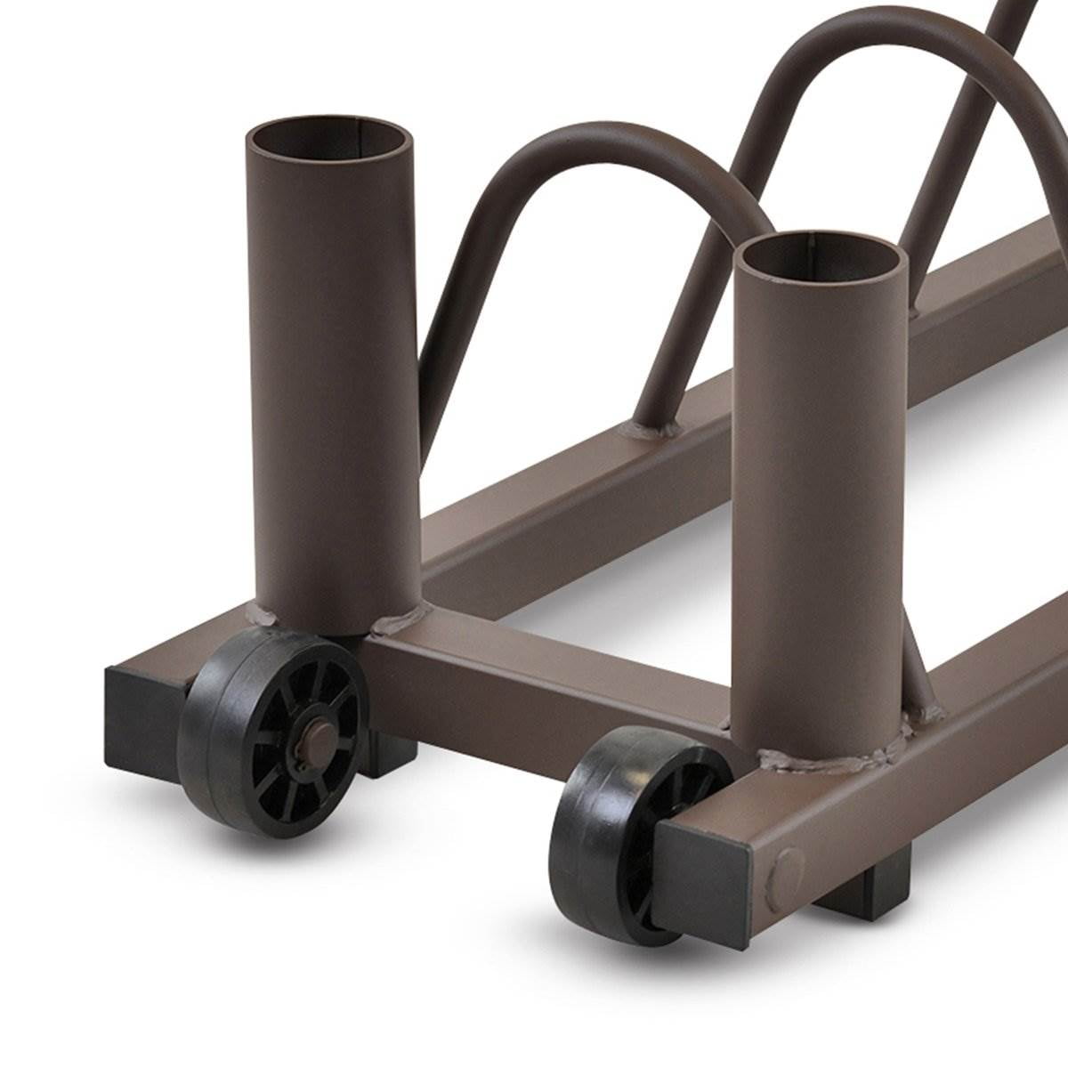 SteelBody by Marcy Powder-Coated Steel Horizontal Weight Plate Rack w/ Wheels STB-0130