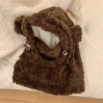 thumbnail image 4 of 3 In 1 Beanie Hat With Scarf And Mask Winter Warm Fleece Womens Beanies Ear Muffs Face Mask Cute With Ear Wool Scarf Khaki, 4 of 6