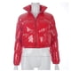 thumbnail image 1 of Abrigo de plumón grueso con cremallera para mujer con bolsillos adecuado para amigos que se reúnen WearRed, 1 of 5