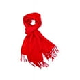 thumbnail image 3 of Bright Red Solid Scarfs for Women Fashion Warm Neck Womens Winter Scarves Pashmina Silk Scarf Wrap with Fringes for Ladies by Oussum, 3 of 5