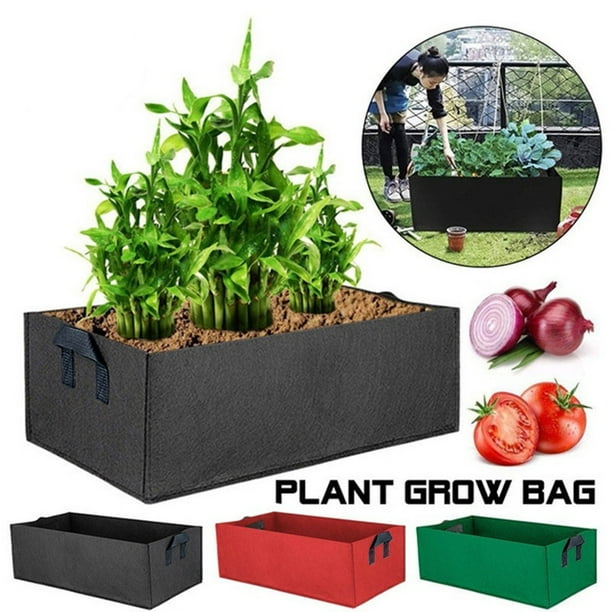 Bancal elevado de tela 60x30x20cm - Bolsa de macetas transpirable para verduras, hierbas y flores - Uso interior/exterior