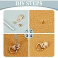 thumbnail image 4 of 40 sets Iron Boot Lace Hooks for Climbing and Outdoor Shoes with Rivets Oval Golden 22x14x3mm Hole: 4mm Button Cover: 8x4mm Rivet: 8x4mm Hole: 2mm Iron, 4 of 6