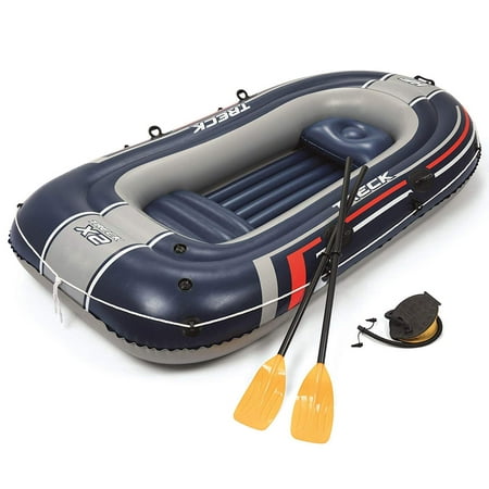 Hydro Force Treck X2 Inflatable Fishing River Water Boat Raft with Oars (Best Way To Remove Water From Ear)