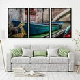 thumbnail image 2 of IDEA4WALL 3 Piece Framed Canvas Wall Art for Living Room, Bedroom Italy City Landscape Canvas Prints for Modern Home Decoration Ready to Hang, 2 of 4