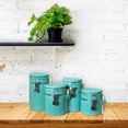 thumbnail image 6 of Blue Donuts 4Pc Ceramic Canister Set With Spoons, 6 of 7