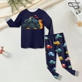 thumbnail image 6 of CAUYDY 5T 6T 7T 8Y 9Y 10Y Child Boy Sleepwear Clothes for Kids Long Sleeve Shirt Elastic Pants 2Pcs Cute Set Boys Fall Winter Pajamas Sizes 7-8 Years,Black, 6 of 9
