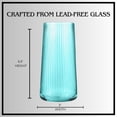 thumbnail image 5 of Artland Soho Optic 17.5oz Highball Glass, Set of 4 - Modern Design Elegant Tall Drinking Glasses for Cocktails and More, Durable & Stylish Bar Glassware Essential for Any Occasion (Turquoise), 5 of 7