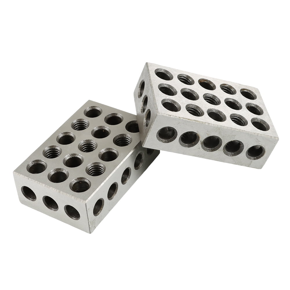 findmall 1-2-3 Blocks 0.0001 Ultra Precision 1-2-3 Blocks Set 23 Hole with Screws Hex Key Plastic Case
