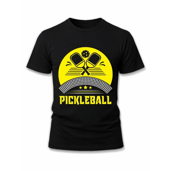 Greenink Pickleball Paddle Fun Tee men Crew neck T-shirts black limited edition top Spring and summer clothing Original Unisex Shirt Crewneck tshirts