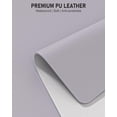 thumbnail image 3 of Kiibsot Desk Pad, 23.6" x 13.8" PU Leather Non-Slip Desk Mat Large Mouse Pad for Desktop, Waterproof Laptop Computer Writing Mat for Office, Home, Work, Gaming, 3 of 6