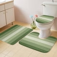 thumbnail image 2 of Sage Green Ombre Bath Mat 3 Piece Bathroom Rug Set, Sage Green Gradient Woods Farmhouse Non Slip Bath Rug Contour Mat and Toilet Lid Cover, Absorbent Shower Mats Soft Bath Rugs and Mats Sets, 2 of 8