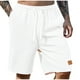 thumbnail image 1 of Pantalones de Cintura Elástica de Algodón de Color Sólido Pantalones de Playa de Pierna Recta con Bolsillos de Cordón, 1 of 9