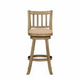 thumbnail image 3 of Boraam Sheldon Bar Height High Back Swivel Wood Bar Stool, Driftwood Wire-Brush Finish, 3 of 5