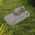 thumbnail image 1 of AURARMLET Pierre Commémorative pour Animaux de Compagnie en Résine Extérieure Statue de Chat Gris Hommage de Jardin pour le Souvenir des Animaux, 1 of 5
