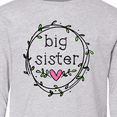thumbnail image 4 of Inktastic Big Sister Leaves, Circle, Heart Long Sleeve Youth T-Shirt, 4 of 5